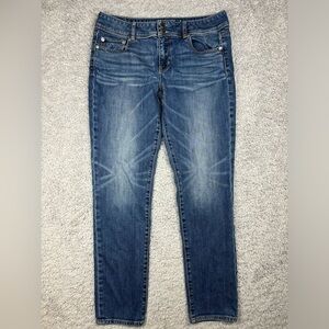 American Eagle Jeans Womens 10 Skinny Stretch Dark Wash Denim Casual Basic Party